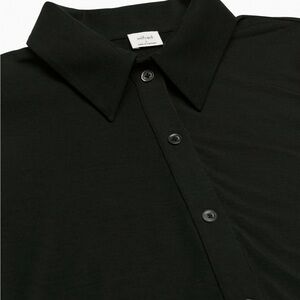 Aritzia Wilfred Pose Black Long Sleeve mini Dress